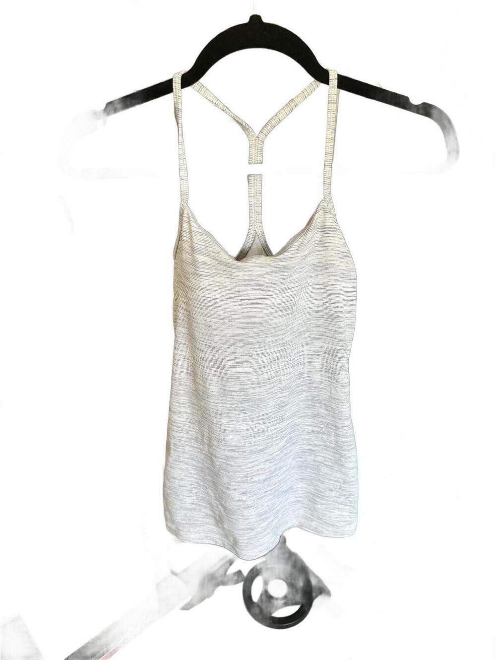 Lululemon Light Gray Heathered Strappy Tank Top Size 4